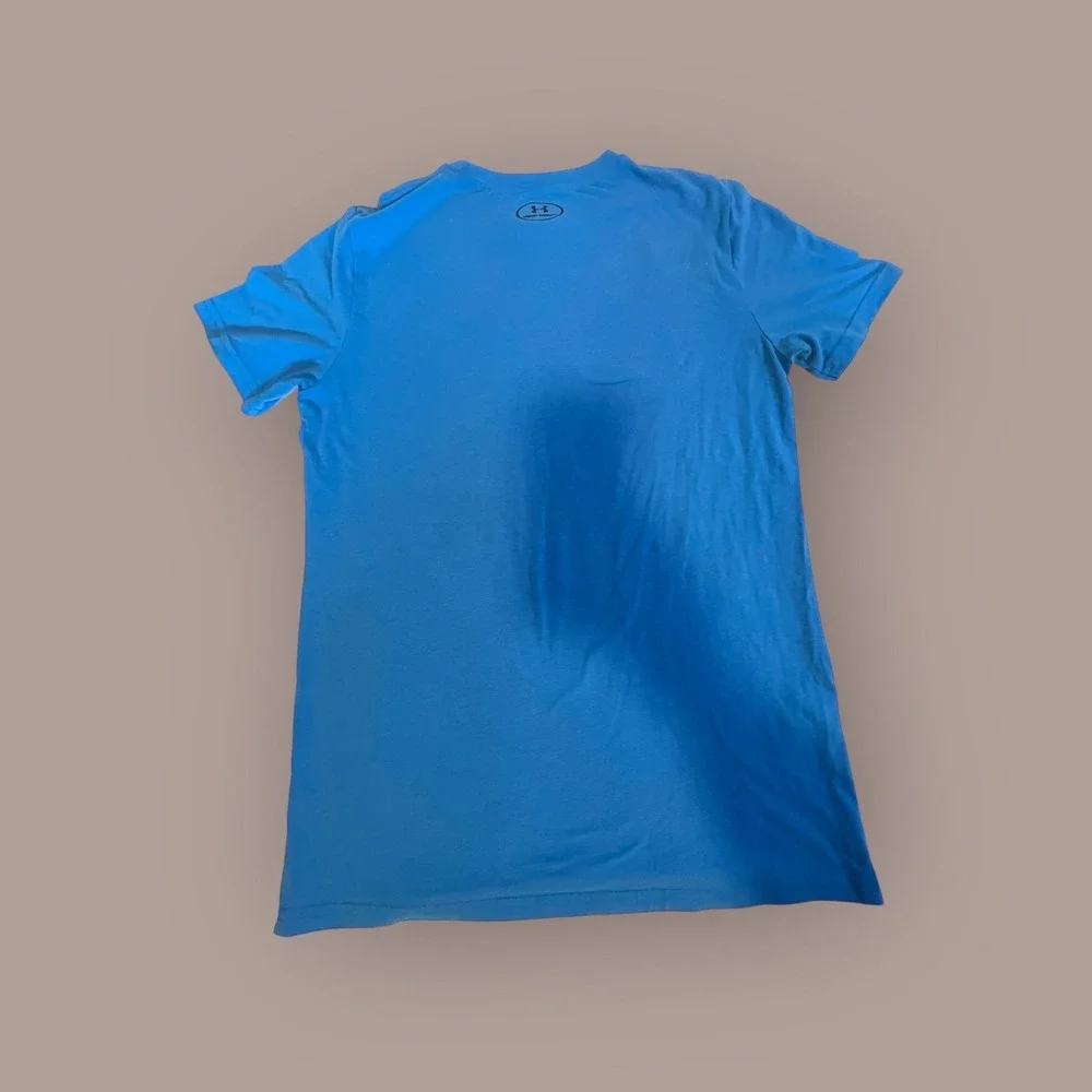 Under Armour YXL Breakin Records T-Shirt Youth Blue Good HeatGear 1298242‎